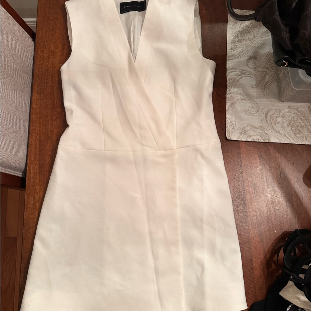BCBG White Sleeveless Dress